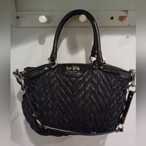 Coach Black Quilted Shoulder Bag
